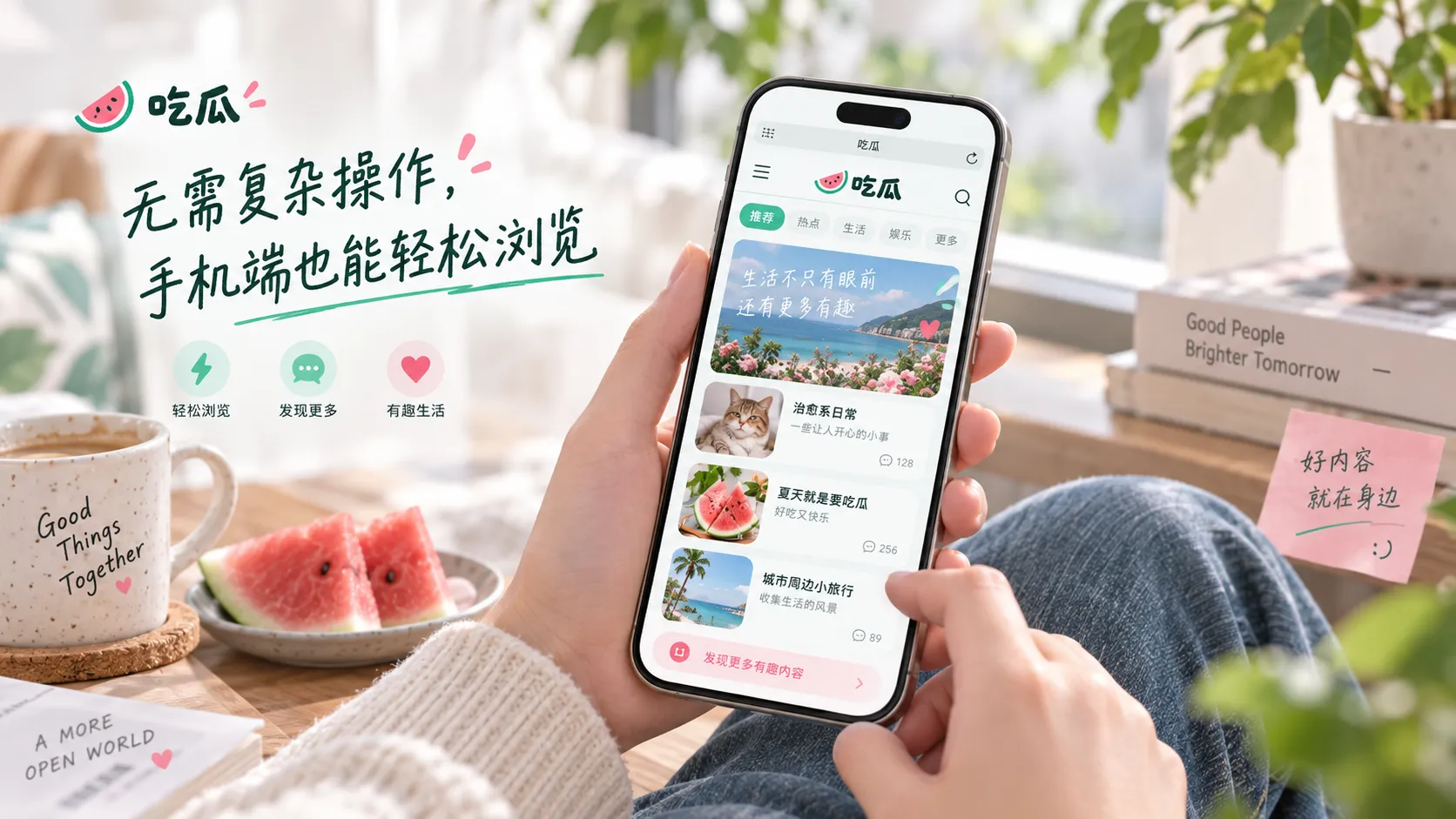 手机端阅读热点与管理通知的场景